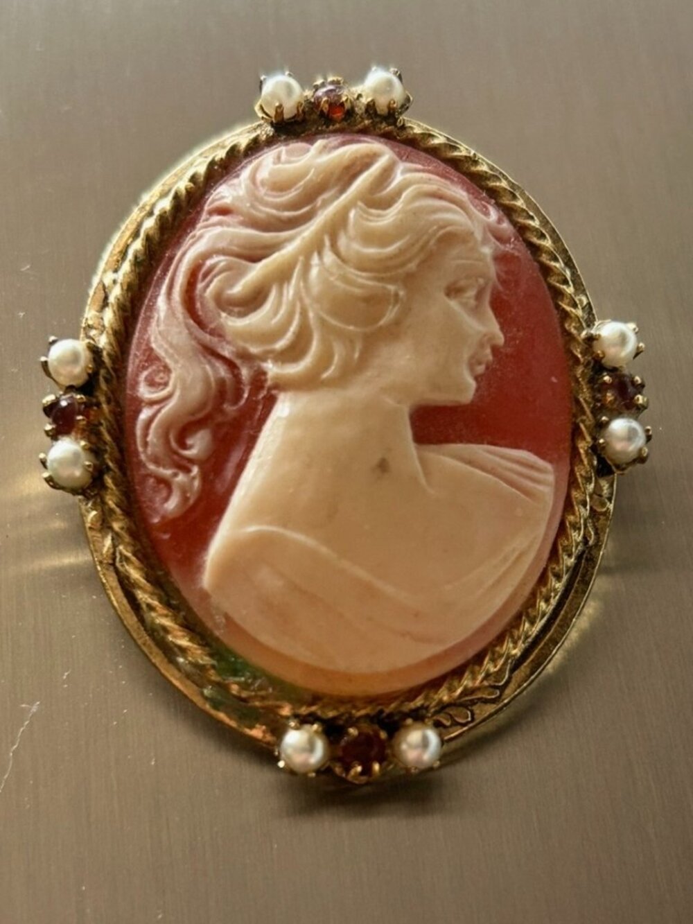 Cameo Brooch Pin